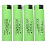 4 Pcs Flat Top Batteries 18650 3.7V 3400mAH High-Capacity Lithium Rechargeable Battery for LED Lights/Toys/MP3/TV Remote Controls/Alarm Clocks/Flashlight Torch/not aa Battery, not Button Top