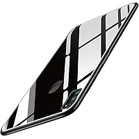 TheGiftKart Luxurious Glass Back Case with Shockproof TPU Bumper Back Case Cover for Samsung Galaxy M30s (Black)