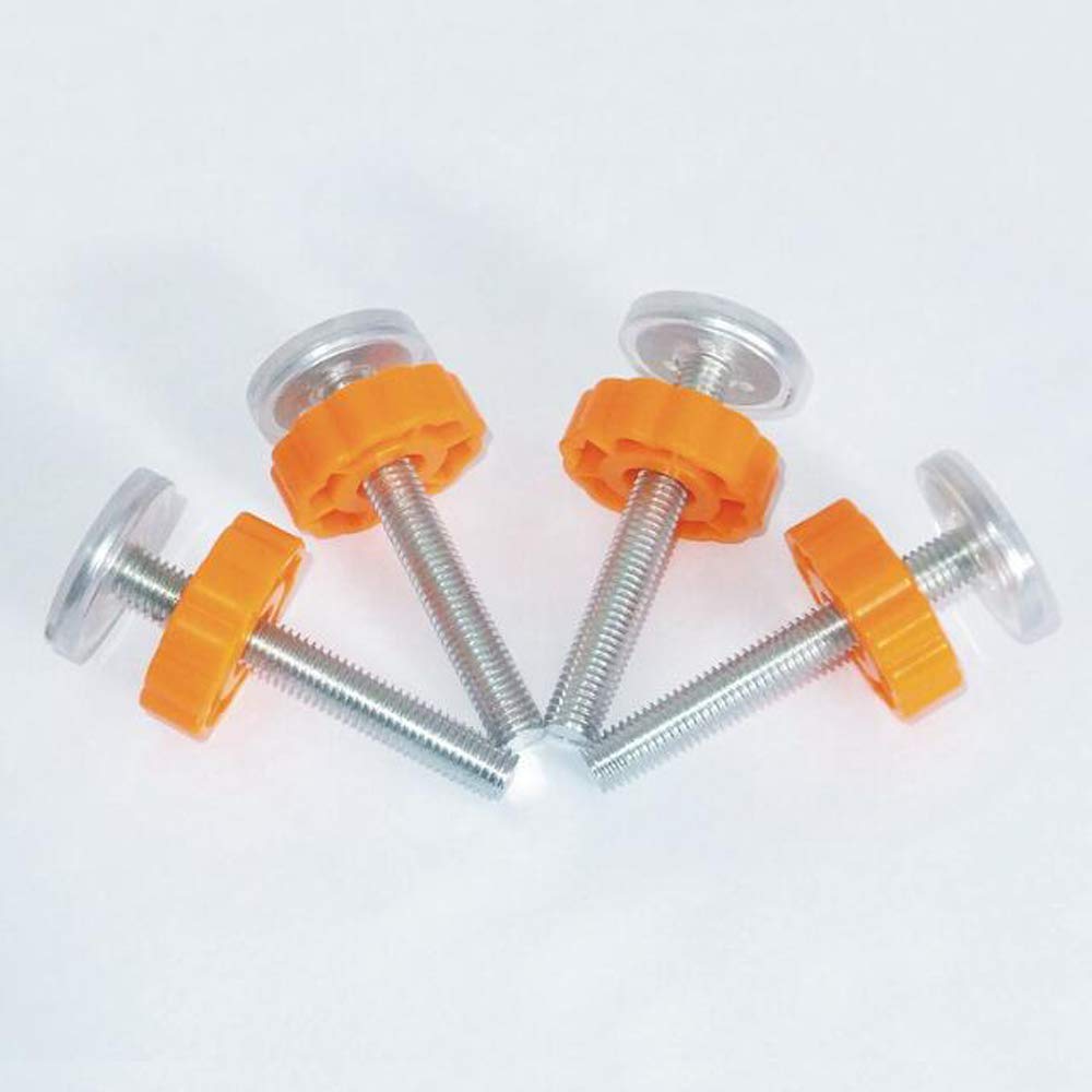 VOANZO Pressure Mounted Baby Gates Threaded Spindle Rods, 4Pcs Spindle Screw Mounted Bolts Kit for Stair Gates Dog Gate (10 x 80mm)