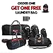 IGRU Sport Convertible Black Duffle Backpack for Active Men with Free Laundry Bag - 22 Inch