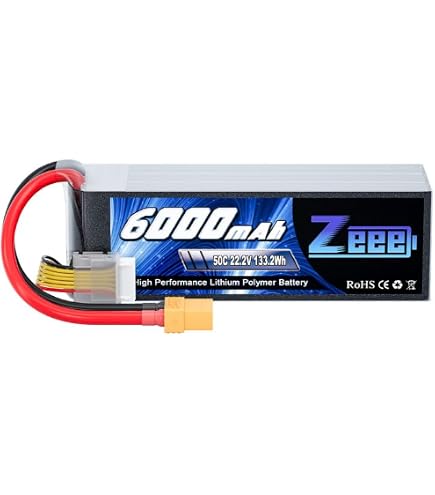 Amazon.com: Zeee 6S Lipo Battery 5200mAh 22.2V 50C with XT90 Plug