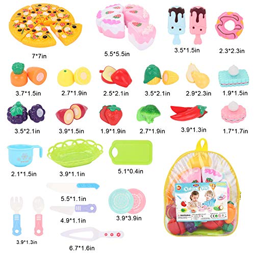 image for Fun-Here Play Kitchen Food Toy Set Kids Cutting Market Cooking Educati