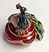 Beautiful Peacock Bejeweled Trinket Jewelry Box