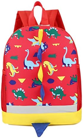 Printing Dinosaurs Kids Backpack Children Toddler Nursery Schoolbag Boy Girl Mini Travel Bags (red)