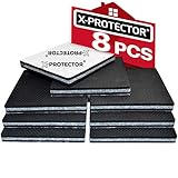 Non Slip Furniture Pads X-Protector -Premium 8 pcs 4" Furniture Pad! Best SelfAdhesive Furniture Grippers Rubber Feet Couch Stoppers -Ideal Furniture Floor Protectors Furniture Feet for Fix Furniture