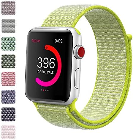 iMoway Apple Watch Band 38mm/42mm Sport Loop iWatch Band (Adjustable Velcro) for Apple Watch Series 1/2/3 Sport Edition
