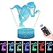 3D Night Light for Kids Baby Dinosaur Lamp with Smart Touch Remote Control USB & Battery Powered Night Lights Jurassic Dinosaur Toy Birthday Party Gift(Tyrannosaurus Rex) 