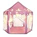 LHinsights Princess Castle Play Tent With LARGE STAR LIGHTS, Large Indoor and Outdoor Pink Kids Pretend Playhouse for Girls