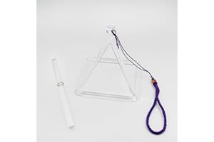 Siceeoly 5 Inch Clear Quartz Crystal Singing Pyramid Healing Musical Instrument For Sound Healing Meditation With Crystal Singing Bowl Striker