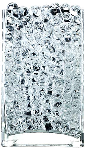 NOTCHIS Upgraded 20,000 Vase Fillers Clear Big Water Beads, Floral Beads Gel Water Bead, Clear Water Pearls Vase Filler Bead for Wedding Centerpiece Decoration, Floral Decoration, Plants