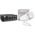 Pyle 60W Mini Home Stereo Amplifier, 8" 65W Outdoor PA Horn Speaker