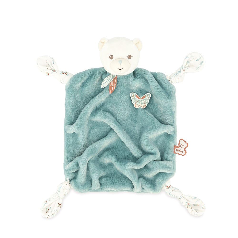 Kaloo - Plume - 26 cm Green Bear Comforter - Baby’s Ultra-Soft Toy - Develops Sense of Touch - Easy To Grab - Customisable Gift Box - 0 Months +, K214004