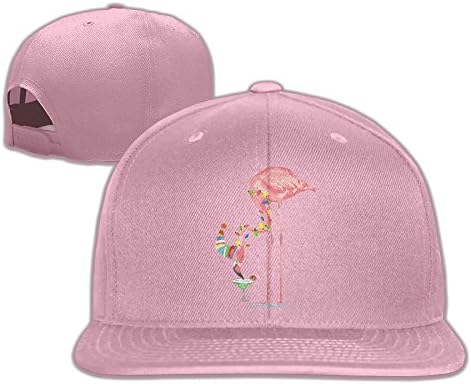 Unisex Drunk Flamingo Christmas Snapback Hats Sports Baseball Cap Adjustable Flat Hat