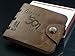 MFINHOME Genuine Leather Brown Mens Fashion Wallet Purse with Good Design