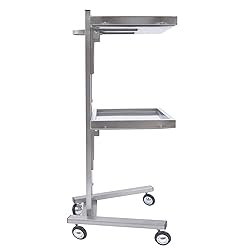 CHINEGER 2 Tier Metal Rolling Cart Foldable Salon
