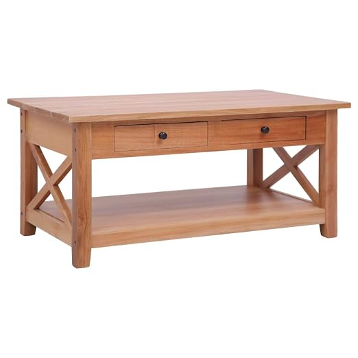 Vidaxl Legno Massello Di Mogano Tavolino Da Caffè Tavolo