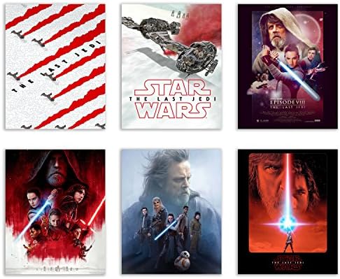 Star Wars Last Jedi Poster Prints - Ultimate pack of Six 8x10 Episode VIII Photos - Featuring Rey Kylo Ren Luke R2D2 BB8 ChewBacca