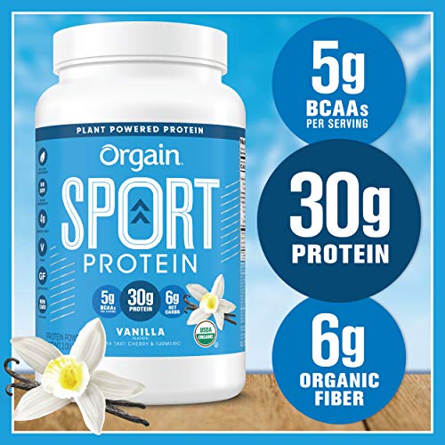 Orgain Vanilla Sport PlantBased Protein Powder 30g of Protein, Made