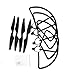 Zonyee 4pcs 2A+2B Propeller Blades with 4pcs Prop Guards for Hubsan H501S H501C X4 Quadcopter Drone, Black