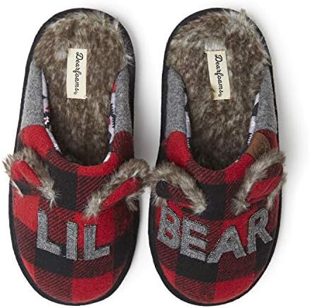 Kids buffalo plaid slippers Clearance