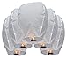 Creatov Toys Biodegradable Fully Assembled Chinese Flying Sky Lanterns with Fuel Cell, White, Pack of 20