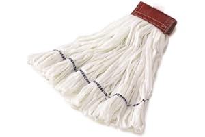 Rubbermaid Commercial Products 24 OZ Rough Surface Wet Mop, 5" Headband, White