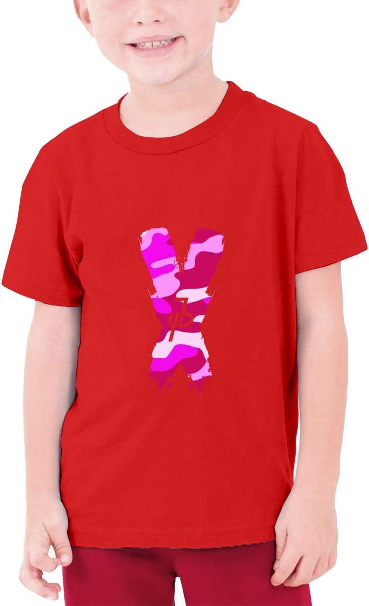 Kddcasdrin Shirt Jake Paul Pink Camouflage X Teenagers Cotton Short Sleeve Shirts