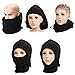 REDESS Winter Windproof Hat, Unisex Children Heavyweight Balaclava, Ski Mask with Thick Warm Fleece Face Cover Black