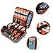Electronics Bag, Jelly Comb Electronic Accessories Travel Cable Organizer Waterproof Cord Storage Bag for Cables, iPad (Up to 11''),Power Bank, USB Flash Drive and More-(Orange and Gray, 11in)