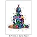 Meditation Zen Wall Art Prints - Unframed Set Of 4 - Buddha, Yin Yang, Om And Hamsa Fatima Hand - Chic Home Decor - Great Gift For Yoga Fans – Ready Frame (8x10) Watercolor Photos