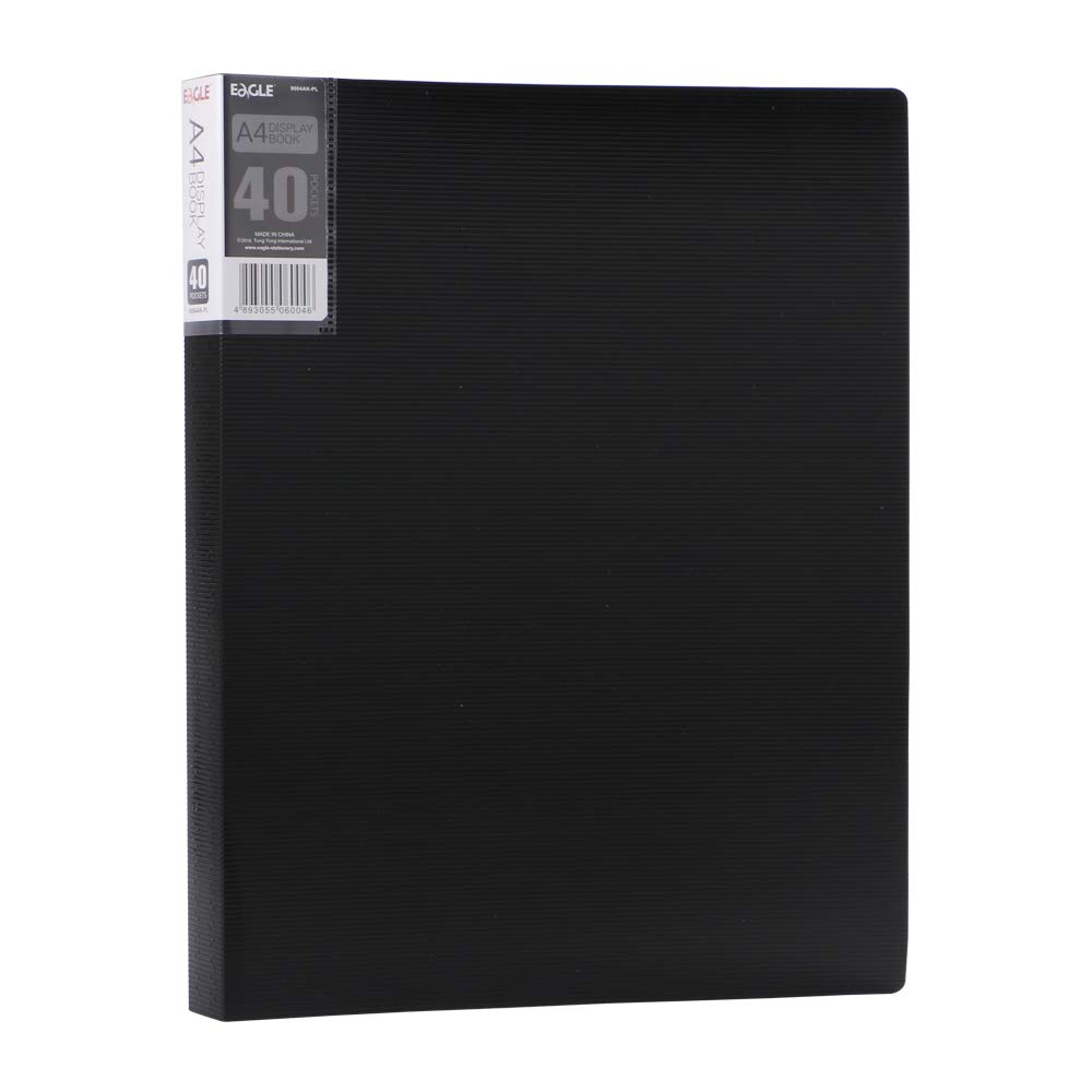 Eagle A4 Presentation Display Book 40 Clear Pockets (black)