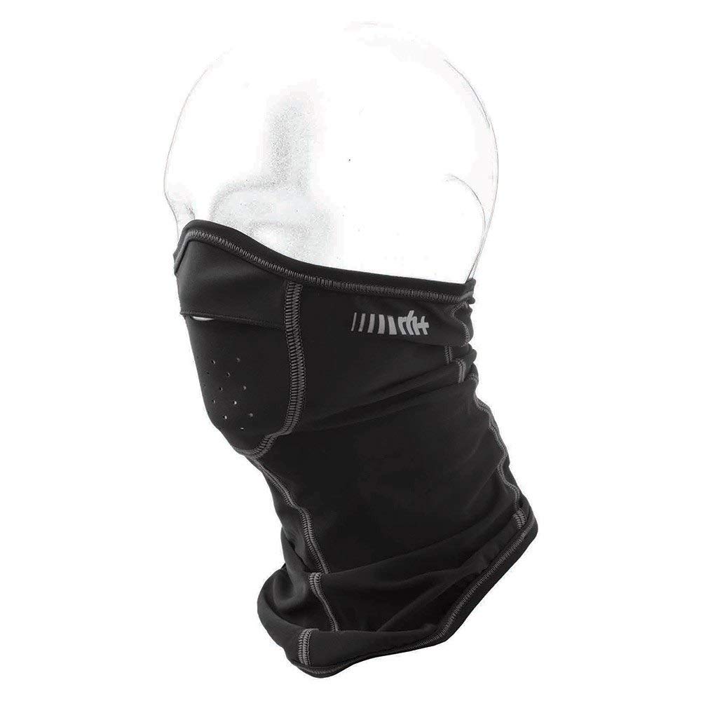 rh+ Unisex Zero Shaped Neck Gaiter, Black/Reflex, One Size