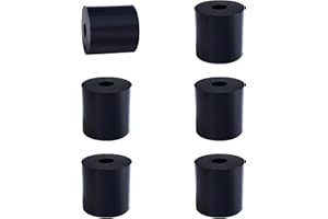 YOUFEN Rubber Washers 3/4 Inch OD x 1/4 Inch ID x 3/4 Inch Thickness Multi Purpose Rubber Bushing Anti Vibration Thick Rubber Spacer for Bolts Home Car Accessories, 6 Pcs