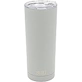BUILT 20 Ounce Double Wall Vacuum Sealed Stainless Steel Coffee and Water Tumbler Easy to Clean Tritan Lid with Rotating Splash Guard, Storm Gray,5286360