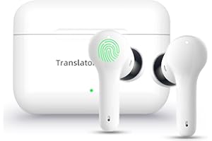 ANFIER M6 Translator Earbuds Language Translator Device Updated Chip 144 Languages and Acccents 0.5s Rapid Translation Music Calling and Translation (with Offline Package)