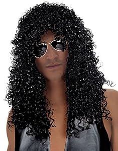 Cosplay Wig Costume Wigs Adult 80's Rock Star Disco Costume Curly Wig - Afro