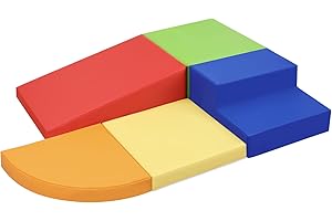 JungleDove 5-Piece Baby Foam Climbing Blocks for Toddlers - Baby Climbing Toys for Toddlers Indoor - Kids Soft Play Climbing for Toddlers - Foam Play Gym Playtime Corner Climber