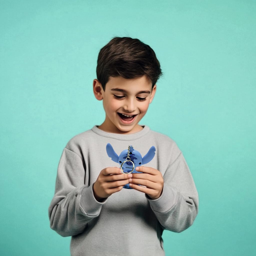 Lexibook, Disney Stitch, My Best-e, Portable Games Console, Interactive and Educational Companion for Children, 8 Game Categories, Coloured Screen, Blue, JLMB10D