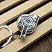 Waterwood Creative Auto Parts Models Spinning Turbo Turbocharger Keychain Key Chain Ring-Silver