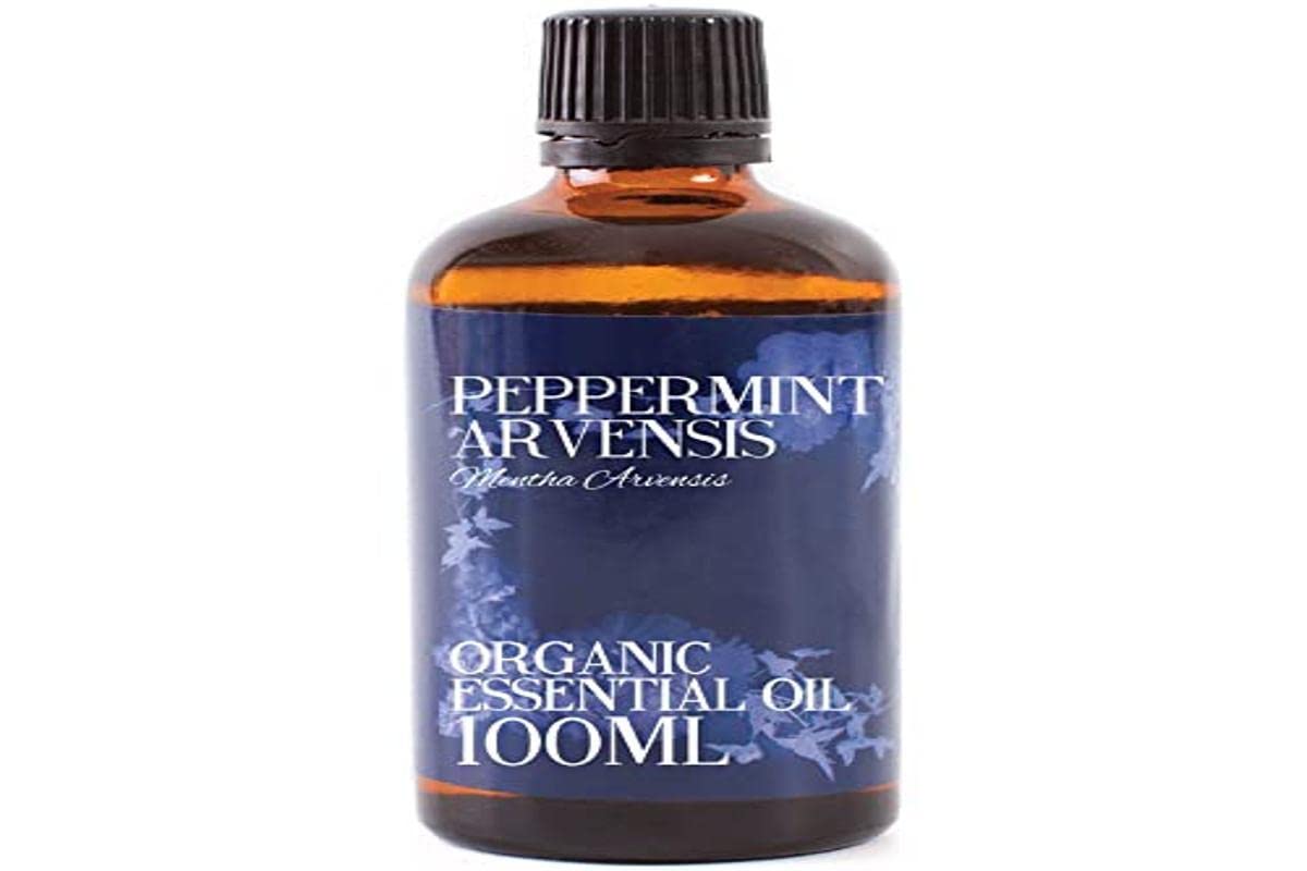 Mystic Moments | Organic Peppermint Arvensis Essential Oil (Mentha arvensis) 100ml | Strong Cooling Mint Aroma | Refreshing Home Ambience | Aromatherapy & DIY Blends