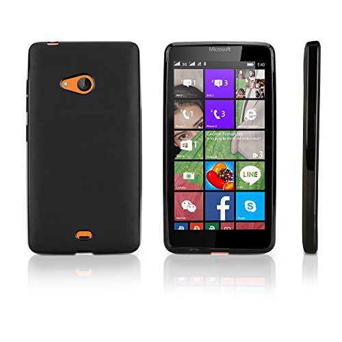 Nokia Lumia 540 Case, BoxWave [Blackout Case] Durable, Slim Fit, Black TPU Cover for Nokia Lumia 540