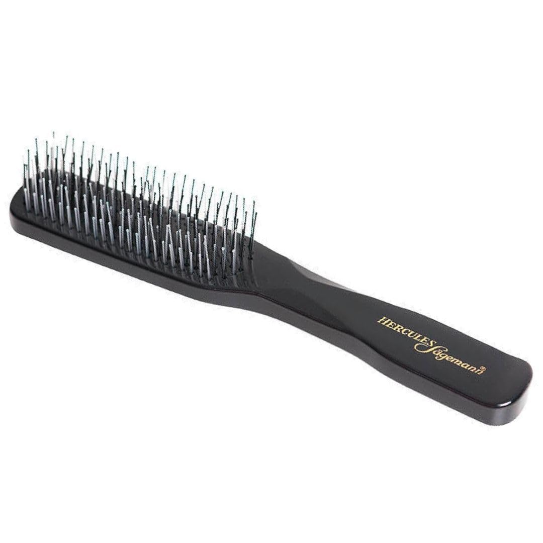 HERCULES SÄGEMANN - Magic Brush Deluxe Black | High Quality Scalp Brush for Gentle Detangling without Pulling Suitable for Wet and Dry Hair | Colour: Black | Size: 8 Rows Deluxe — image 1