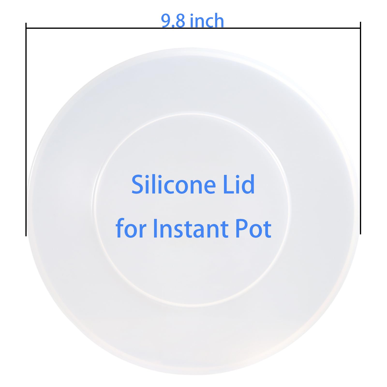 Silicone Lid for Instant Pot 6 QT & 5 QT, 9.8IN Premium Pot Cover for Instapot 5 & 6 Quart Inner Pot, Reusable Silicone Lids for Bowl and Food Cover, Lid Accessories for Instant Pot