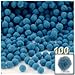 The Crafts Outlet 100-Piece Multi Purpose Pom Poms, Acrylic, 7mm/0.28-inch, Round, Turquoise Blue