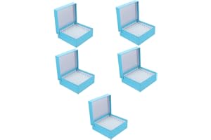 OUNONA 5pcs Laboratory Microcentrifuge Tube Storage Box Sturdy Multi Cryogenic Holder for Sample Collection and Design Easy Retrieval and Organized Storage