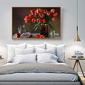 Floating Framed Canvas Wall Art for Living Room, Bedroom Still Life Canvas Prints for Home Decoration Ready to Hang - 16x24 inches