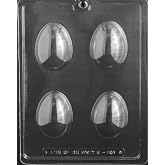 Grandmama's Goodies E484 3" 3D Egg Chocolate Candy Soap Mold