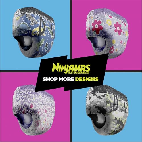 NINJAMAS BOYS BEDWETTING NIGHTTIME UNDERWEAR BOYS – SIZE S/M (38-70 LBS), 14 COUNT, OVERNIGHT PROTECTION, ULTRA ABSORBENT, HYPOALLERGENIC