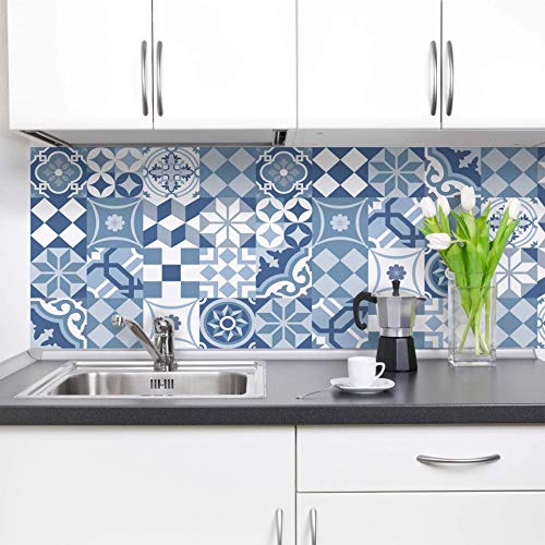 CREARREDA Kitchen Back Wall Self-Adhesive Made in Italy Easy to Use Splash Guard Made of PVC Water Resistant and Durable