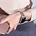 Kaome Leather Band Compatible for Apple Watch Band 40mm 38mm, Slim Elegant Strap, Women Replacement Bands for iWatch Series 5, Series 4, Series 3, Fashionable Feminine Breathable Slit Design-Grey